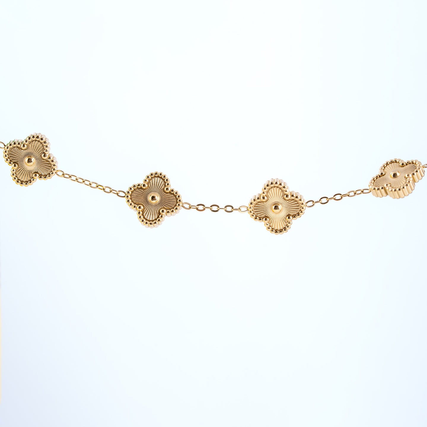 EISZEIT KLEEBLATT SET 18K GELBGOLD