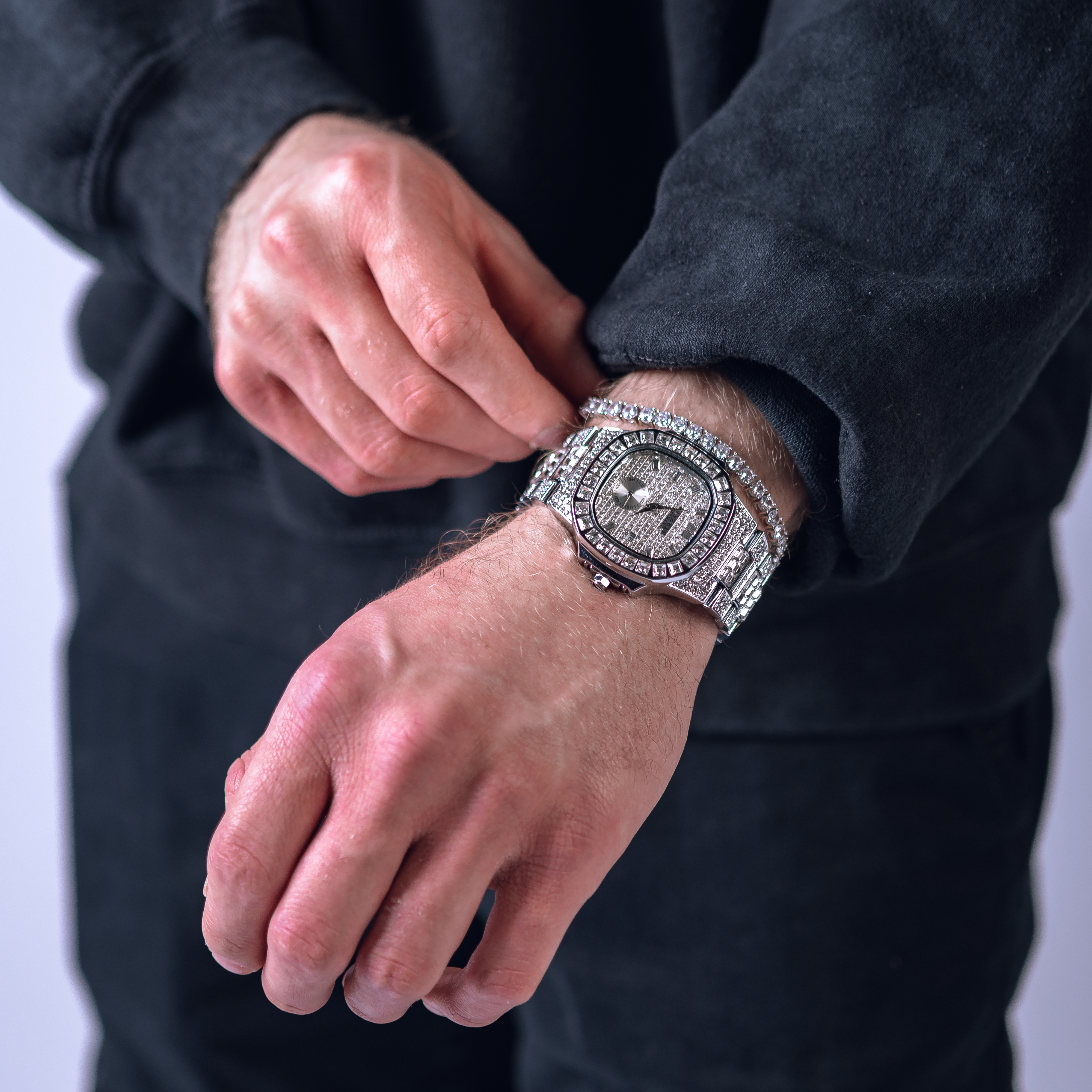 EISZEIT 38MM FULL ICED OUT BAGUETTE WATCH *VORBESTELLUNG*