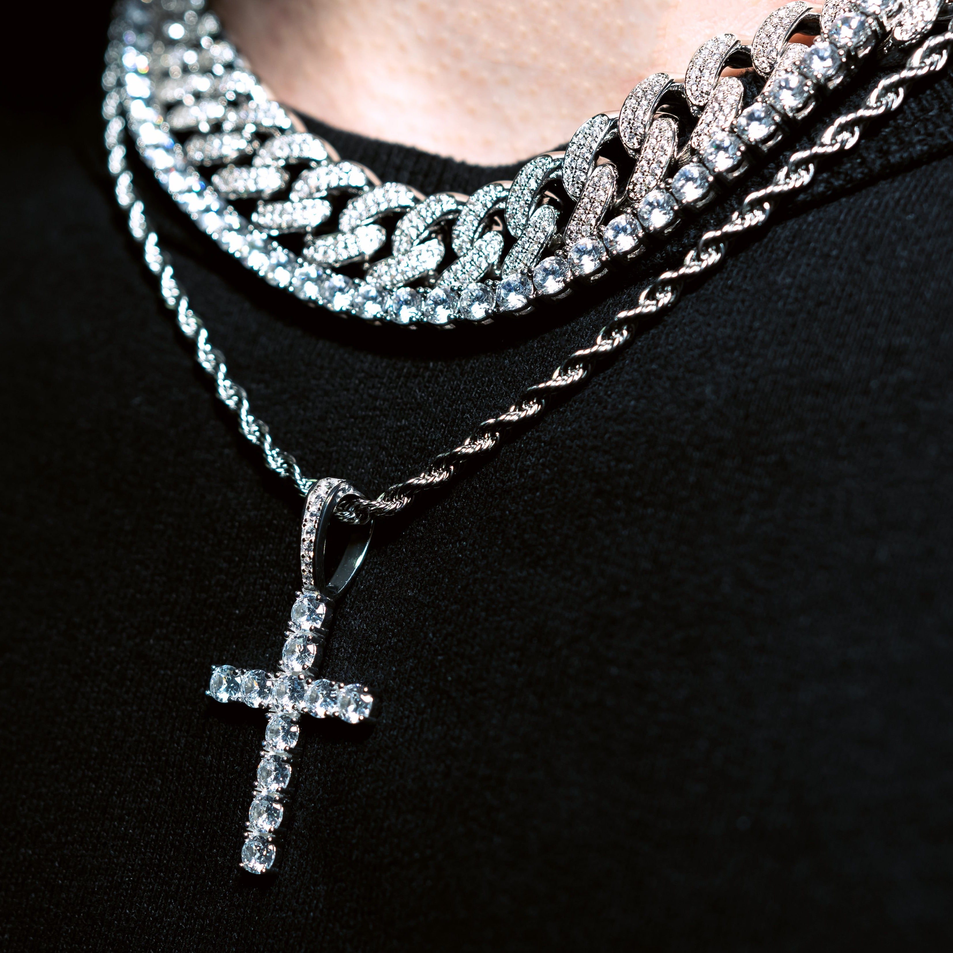EISZEIT DLX 925 SILBER 12MM MIAMI CUBAN LINK CHAIN