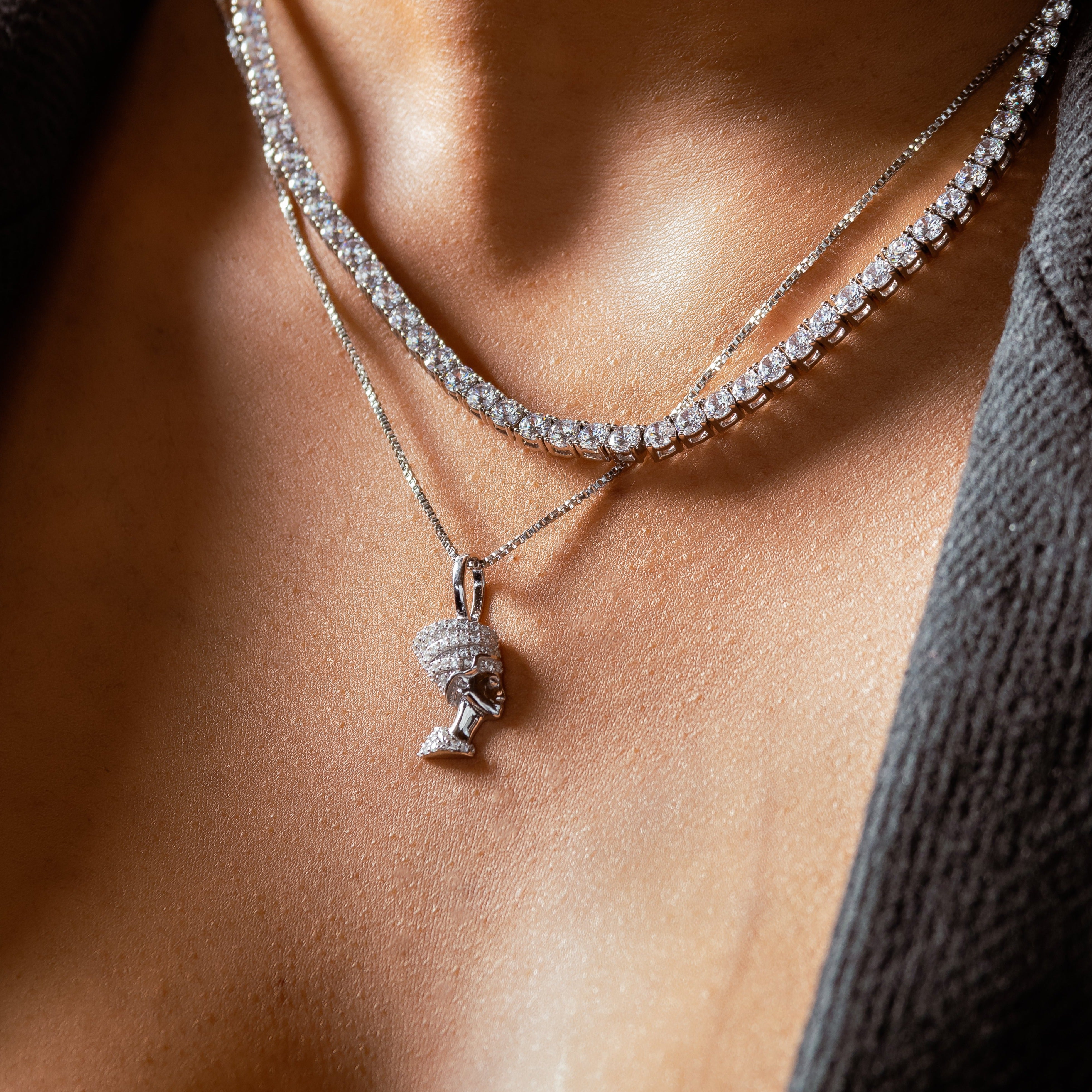 EISZEIT 925 SILBER NOFRETETE PENDANT