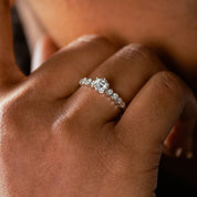 EISZEIT MOISSANIT 1CT 925 SILBER RING A