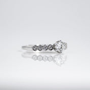 EISZEIT MOISSANIT 1CT 925 SILBER RING A