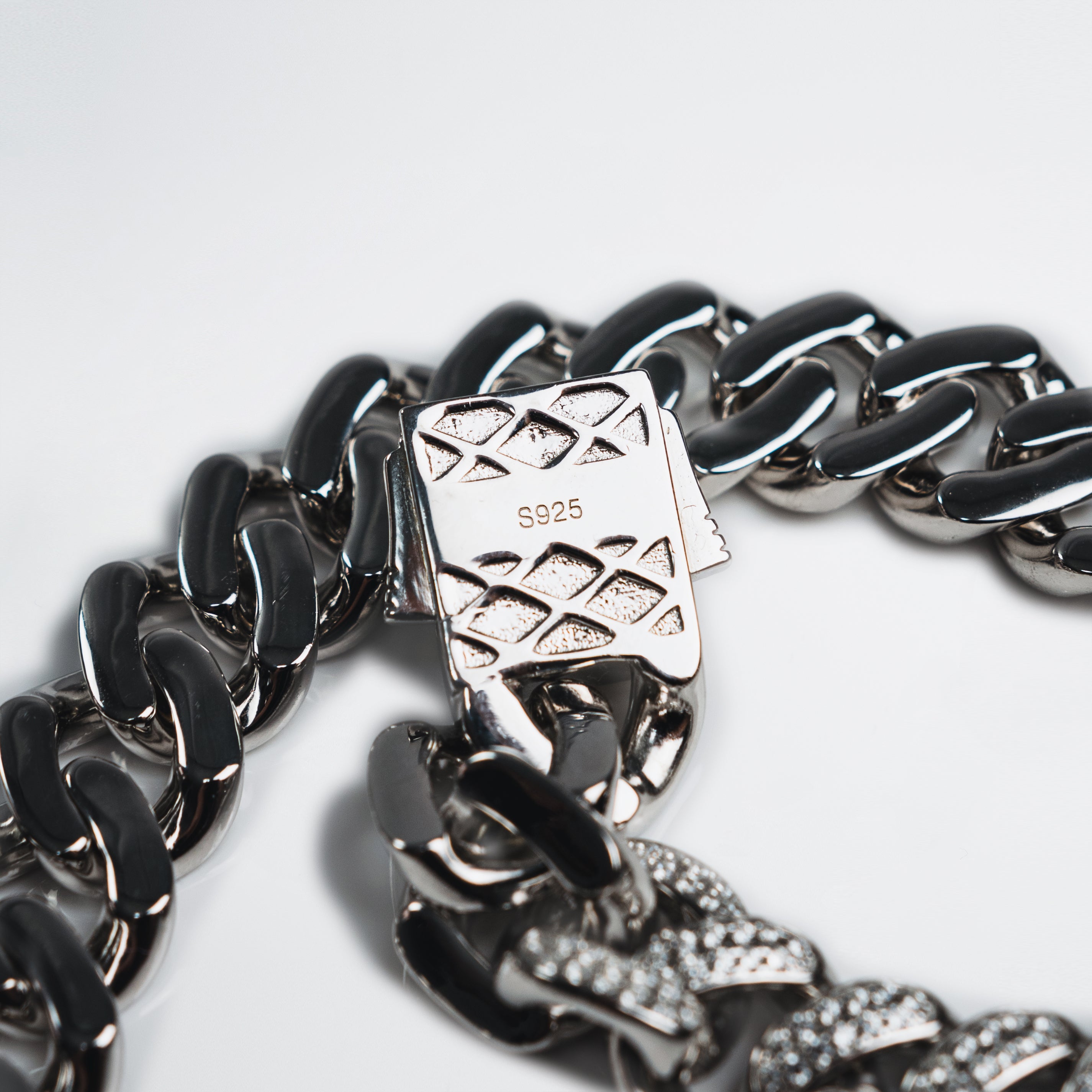 EISZEIT DLX 925 SILBER 12MM MIAMI CUBAN LINK CHAIN