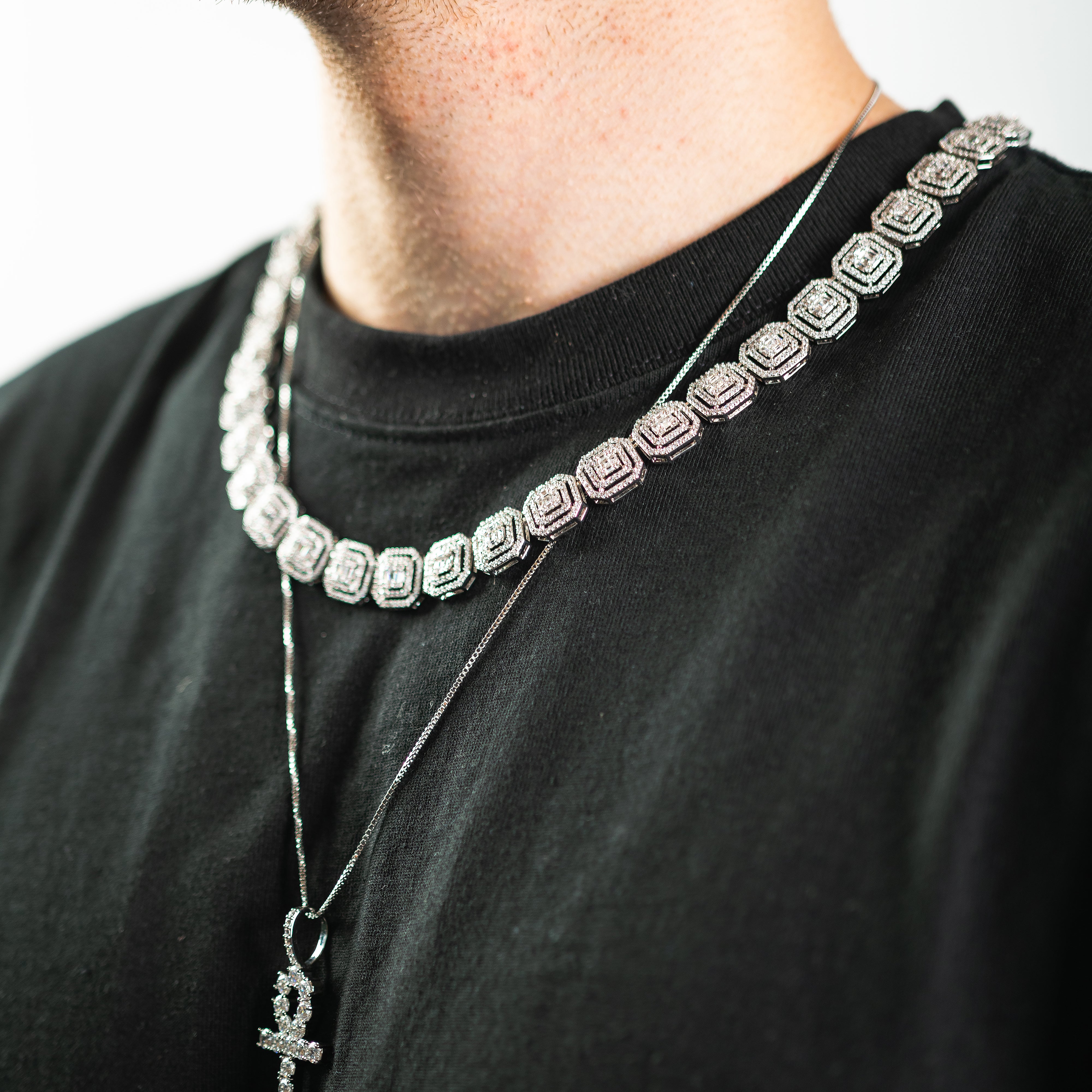 EISZEIT 13MM CLUSTERED BAGUETTE CHAIN