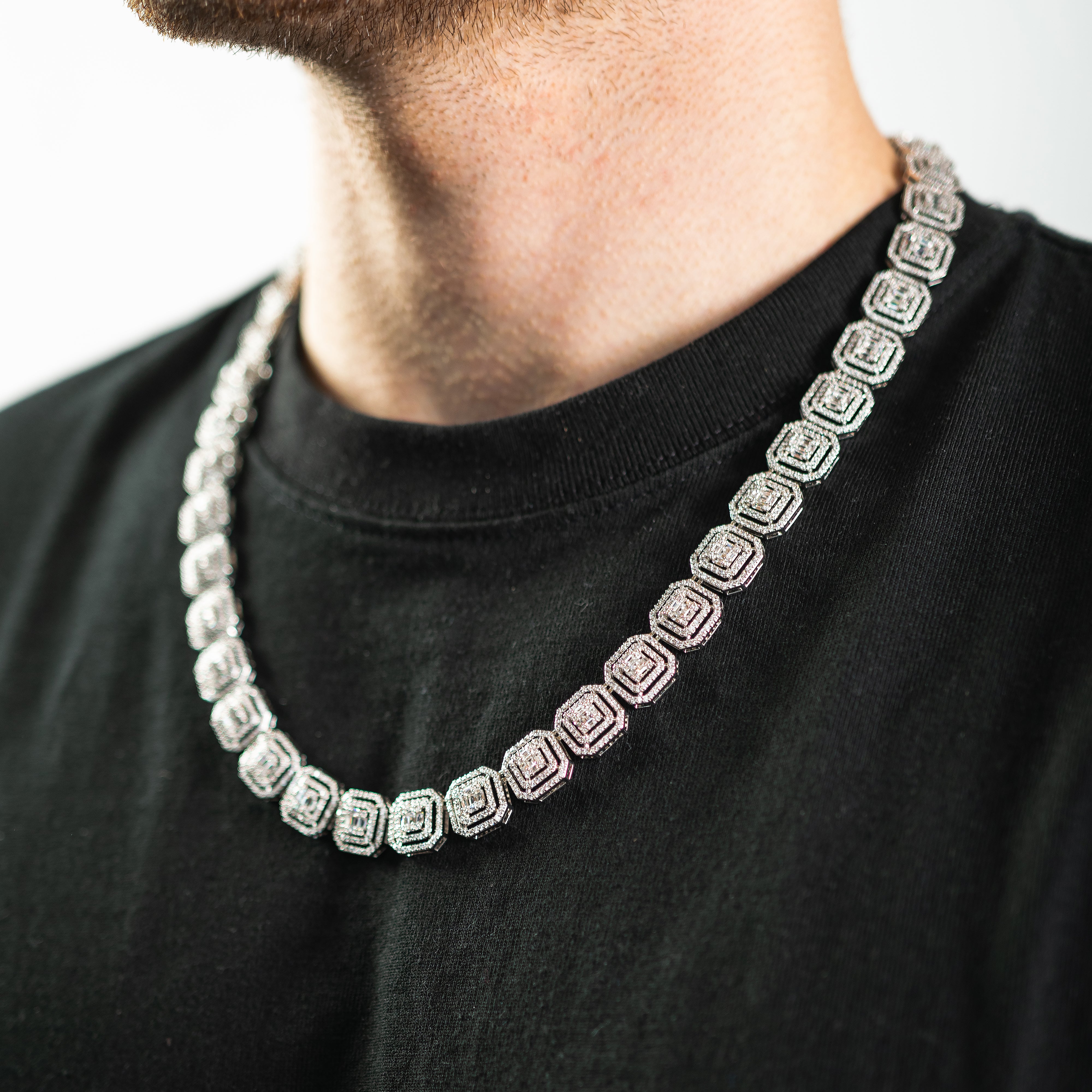 EISZEIT 13MM CLUSTERED BAGUETTE CHAIN