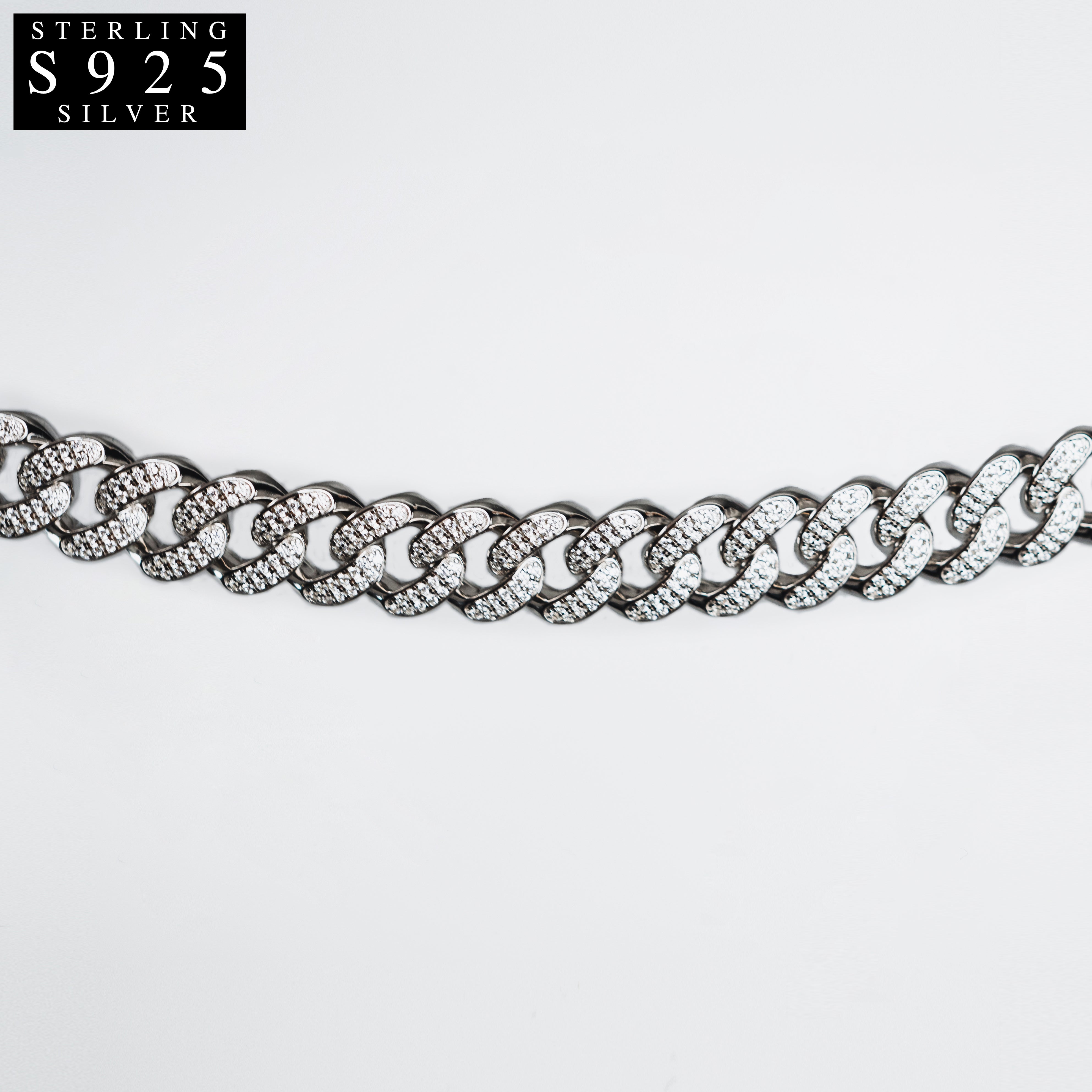EISZEIT DLX 925 SILBER 12MM MIAMI CUBAN LINK CHAIN