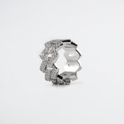 EISZEIT PRONG CUBAN LINK RING