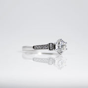 EISZEIT MOISSANIT 1CT 925 SILBER RING B