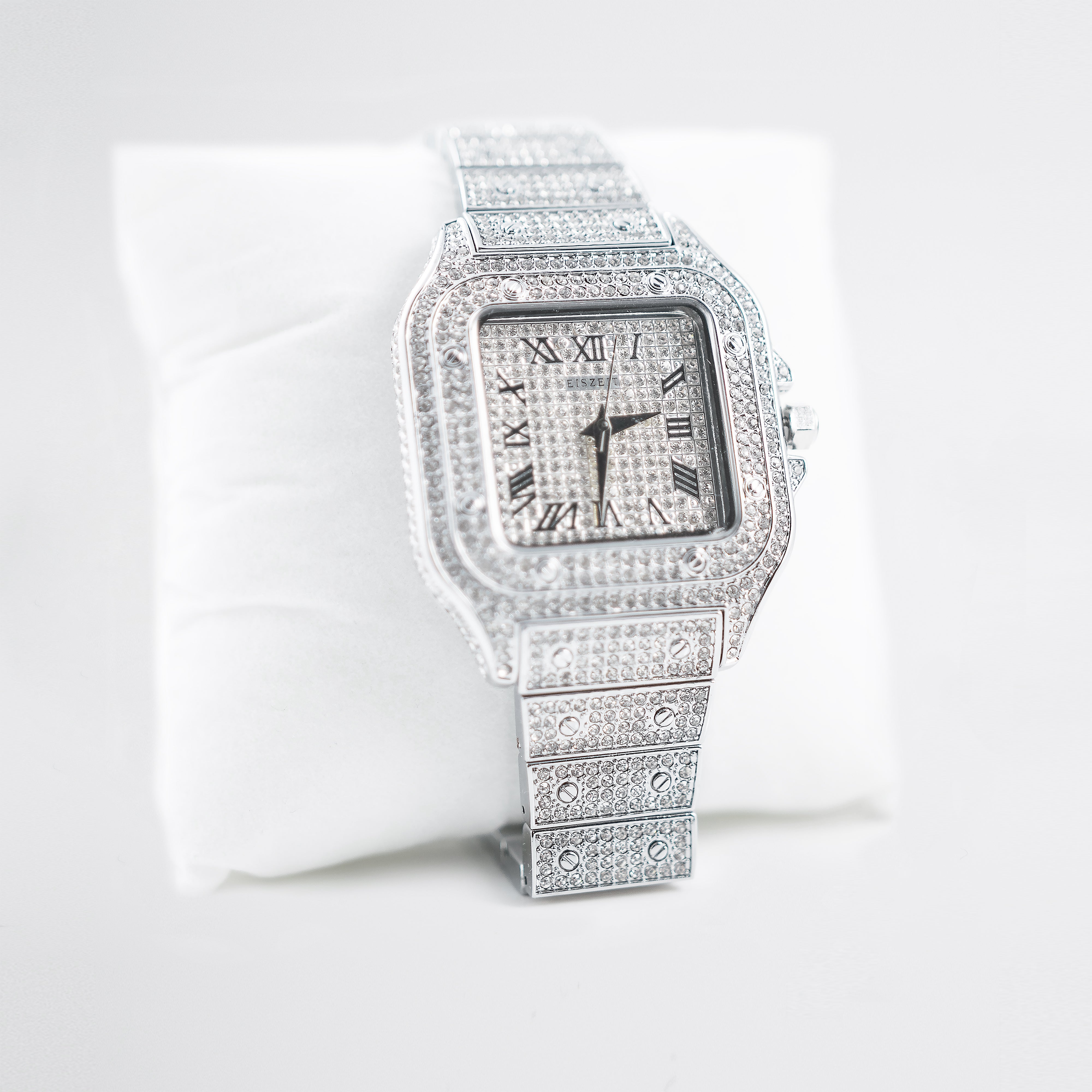Iced out square watch cheap
